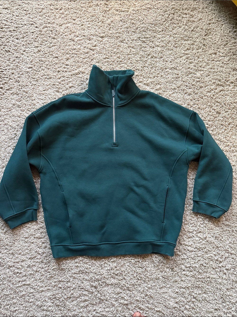 Lululemon Teal Quarter Zip-Up Sweatshirt